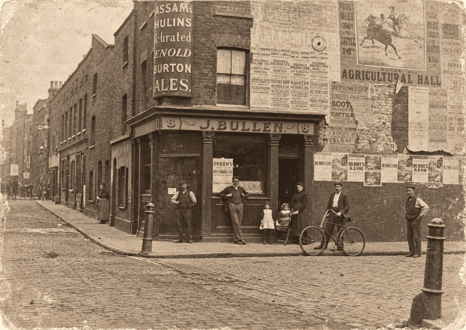 Historical view of New Gravel Lane in London's East End.